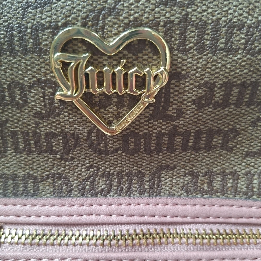 Juicy Couture Mini Backpack Blush Tan Logo Gold Hardward Adjustable